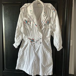 Western 80s IIF embellished romper short suit, shorts jumpsuit bedazzled M L
